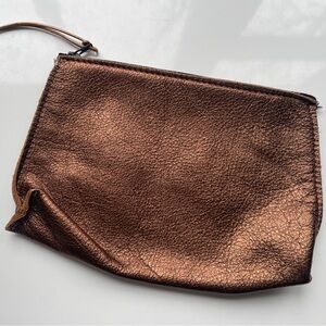 Leather bag, unfinished interior 8-1/2 x 6